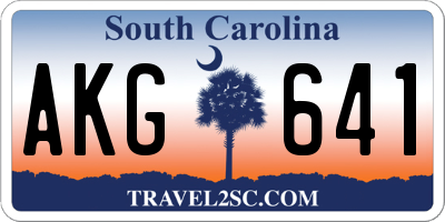 SC license plate AKG641