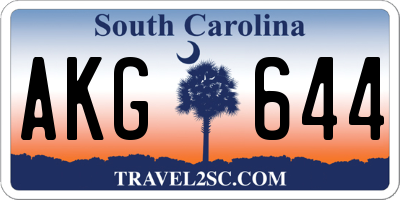 SC license plate AKG644
