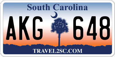 SC license plate AKG648