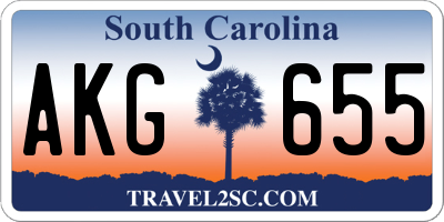 SC license plate AKG655