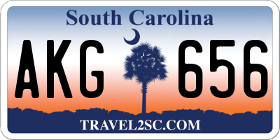 SC license plate AKG656