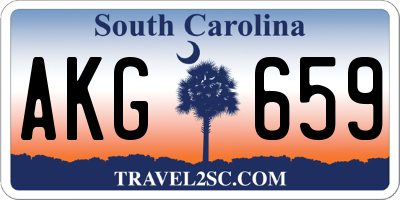 SC license plate AKG659