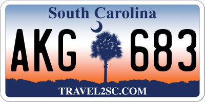SC license plate AKG683