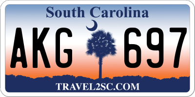SC license plate AKG697