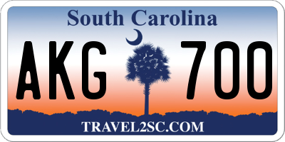 SC license plate AKG700