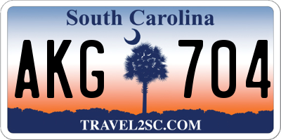 SC license plate AKG704