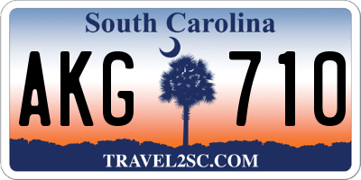 SC license plate AKG710
