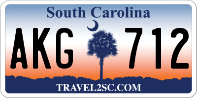 SC license plate AKG712