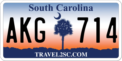 SC license plate AKG714