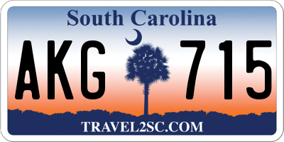 SC license plate AKG715