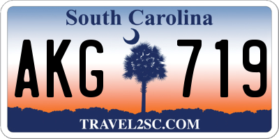 SC license plate AKG719