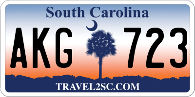 SC license plate AKG723