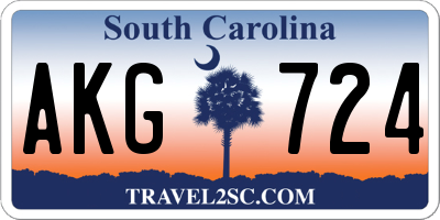 SC license plate AKG724