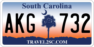 SC license plate AKG732