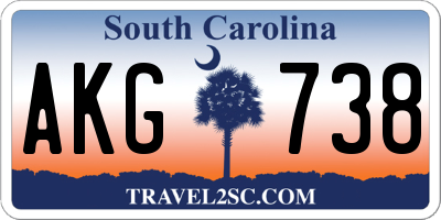 SC license plate AKG738