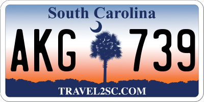 SC license plate AKG739