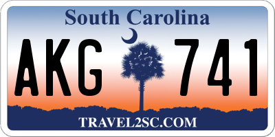 SC license plate AKG741