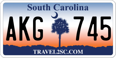 SC license plate AKG745