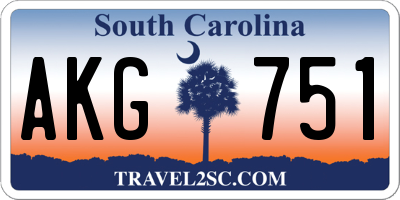 SC license plate AKG751