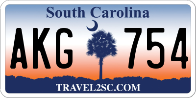 SC license plate AKG754
