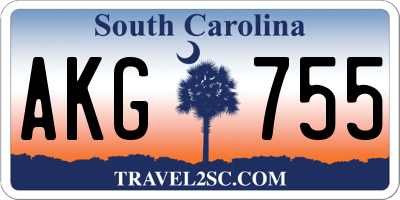SC license plate AKG755