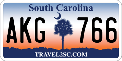 SC license plate AKG766
