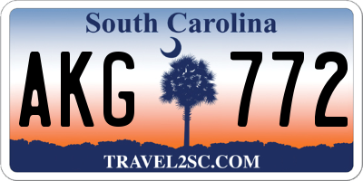 SC license plate AKG772