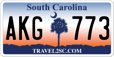 SC license plate AKG773