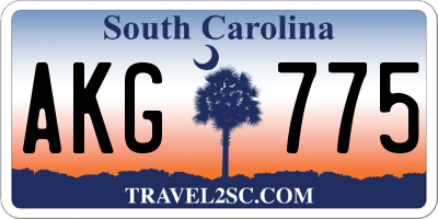 SC license plate AKG775