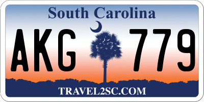 SC license plate AKG779