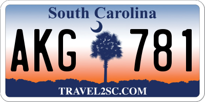 SC license plate AKG781