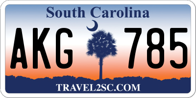 SC license plate AKG785