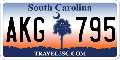 SC license plate AKG795