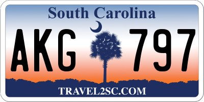SC license plate AKG797