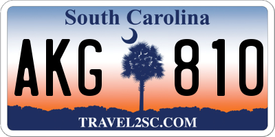 SC license plate AKG810