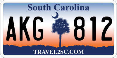 SC license plate AKG812