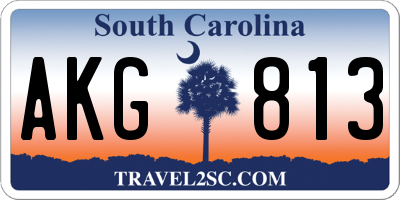 SC license plate AKG813