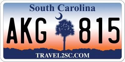 SC license plate AKG815