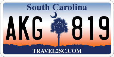 SC license plate AKG819