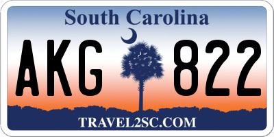 SC license plate AKG822