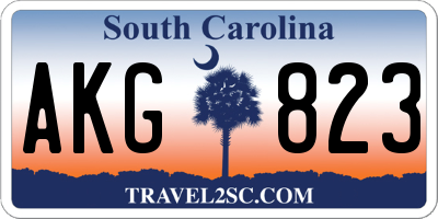 SC license plate AKG823