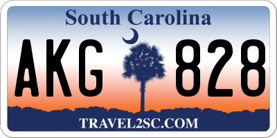 SC license plate AKG828