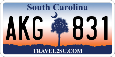 SC license plate AKG831
