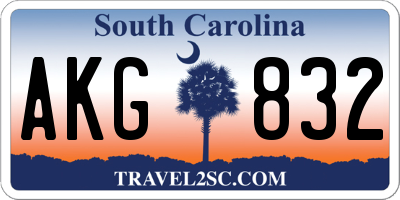SC license plate AKG832