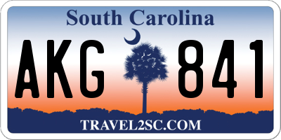 SC license plate AKG841