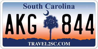 SC license plate AKG844