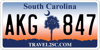 SC license plate AKG847