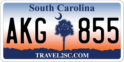 SC license plate AKG855