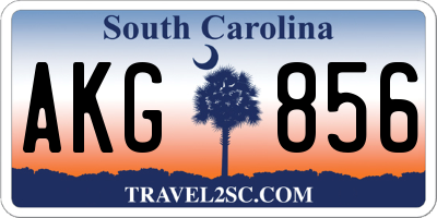 SC license plate AKG856