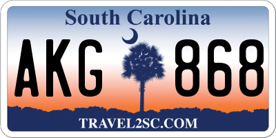 SC license plate AKG868